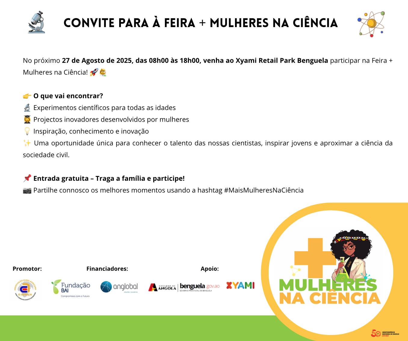 Está a chegar a Feira + Mulheres na Ciência!